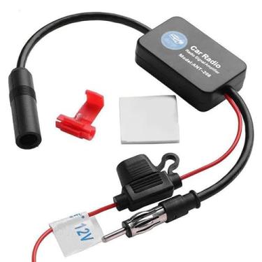 Imagem de Amplificador de Sinal de Rádio para Carro, Veículo Marinho, Barco Fm Amp Universal, Capa de Blindagem de Metal (Como mostrado)