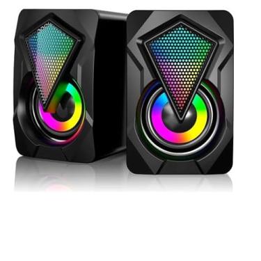 Imagem de Caixa De Som Gamer Led Alto Falante Para Pc Notebook Potente