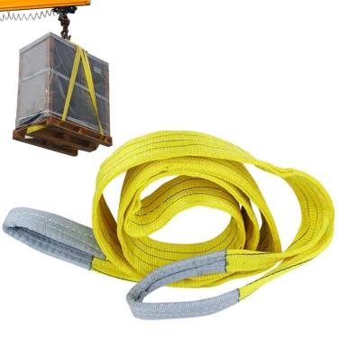 Imagem de Cinta Elevaçao Carga 3 Toneladas Reforçada 6 Metros Resistente Guincho Guindaste Reboque Mudança Caminhao