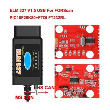 Imagem de Scanner Automotivo Forscan Elm327 Usb Ford Hs-can Ms-can Obd2 - ELM Fo