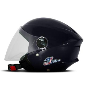 Imagem de Capacete Aberto Pro Tork New Liberty Three Elite, 58, AZUL+ESCURO