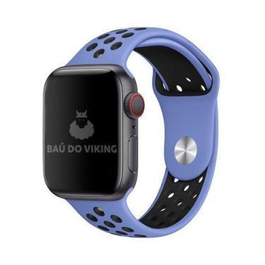 Imagem de Pulseira Furos Compatível Apple Watch - Baú do Viking, Royal Preto, 38