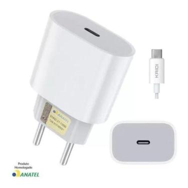 Imagem de Carregador De Celular Turbo Kaidi KD-670S V8 20W PD QC 3.0
