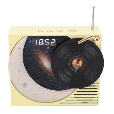 Imagem de Alto-falante Bluetooth retrô Com Relógio e Luz, Alto-falantes Bluetooth Portáteis Com Bateria de 1200mAh, Rádio Bluetooth Vintage Surround de 360 ​​graus para Quarto de Casa