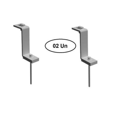 Imagem de Estrutura Suporte Z Fixador Placa Painel Solar Alumínio E - Perfil Mas