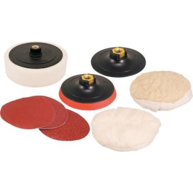 Imagem de Jogo lixamento e polimento 7" rosca m14 c/8 peças - Vonder