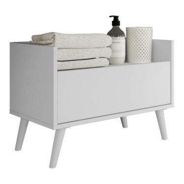 Imagem de Gabinete Armário Banheiro 60cm Retrô Multimóveis V3624, Branco