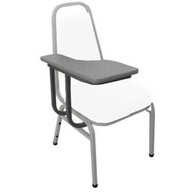 Imagem de Cadeira Universitária Empilhável Linha Hotel Plus Branco - Design Offi