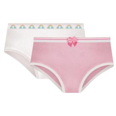 Imagem de Kit 2 Calcinhas Básica Normal Para Meninas Selene Infanto Juvenil Em A