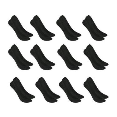 Imagem de Kit 12 Pares De Meias Femininas Super Invisível Sapatilha Selene Básic