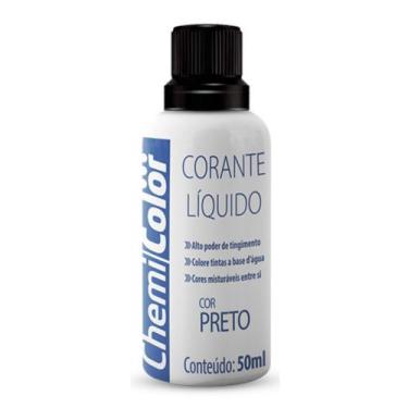 Imagem de Pigmento Liquido 50ml diversas Cores - Chemicolor, Preto
