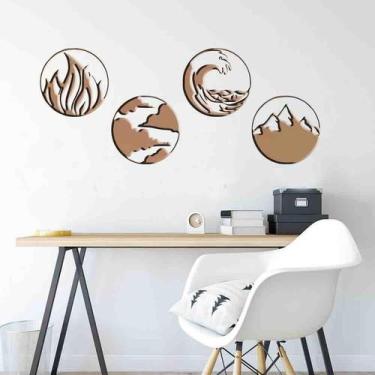 Imagem de Quadro Mandala Decorativa 4 Elementos Vazado - Mdf 3Mm 001 - Decoarts