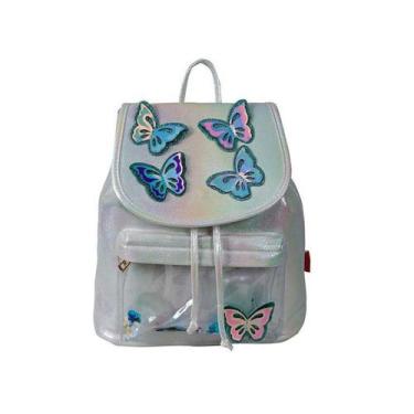 Imagem de Mochila Escolar Costas Feminina Infantil Juvenil Menina Bolsa Brilhant
