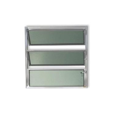 Imagem de Janela Basculante de Alumínio 60x40cm com Vidro Boreal Anodizado Plus 