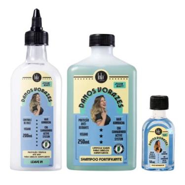 Imagem de Kit Danos Vorazes Shampoo + Leave-In + Óleo Reparador  Lola Cosmetics