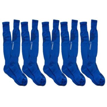 Imagem de Kit 05 Meião Futebol Infantil Azul Royal Matis Viii Penalty