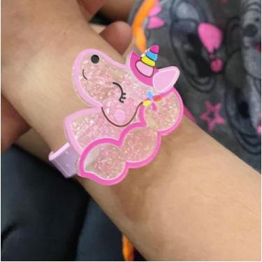 Imagem de Kit Relógio de Pulso Digital Led Prova água Menina Silicone + Bracelet