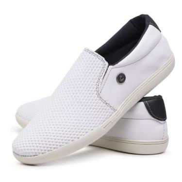 Imagem de Sapatênis Casual Masculino Iate Slip On - Eleganci, Branco, 40, Mascul