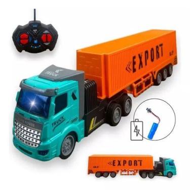 Imagem de Carrinho Controle Remoto Caminhão Carreta Truck - TOY KING, CONTAINER