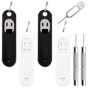Imagem de Pacote com 6 ferramentas de remoção de cartão SIM, ferramenta de abertura da bandeja do cartão SIM, pinos de ejeção, abridor de agulha, ejetor compatível com todos os iPhones Apple, iPad, Samsung,