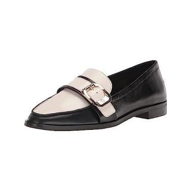Imagem de Vince Camuto Mocassim feminino Cenkanda com fivela, Preto/Coco, 34