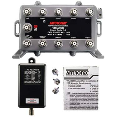 Imagem de Reliable Cable Products Amplificador bidirecional de sinal divisor de TV a cabo com 9 portas com retorno ativo (não recomendado para uso com antenas OTA e não é compatível com sistemas de satélite)