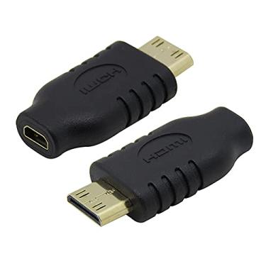 Imagem de NFHK Adaptador Conversor Micro HDMI Tipo D Fêmea para Tipo C Mini HDMI 1.4 Macho