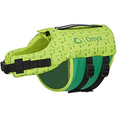 Imagem de Onyx Colete salva-vidas de neoprene para animais de estimação, verde, médio