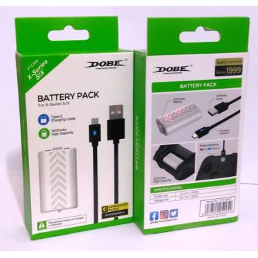 Imagem de Bateria Recarregável Branca Compatível Com Xbox Series C/ Cabo USB 3 M