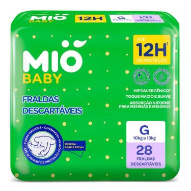 Imagem de Fralda Descartável Mió Baby Tamanho G com 28 Unidades