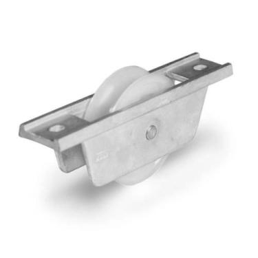 Imagem de Roldana de Nylon em U de 2.1/2" 60mm com Cavalete de Alumínio - JOCEC