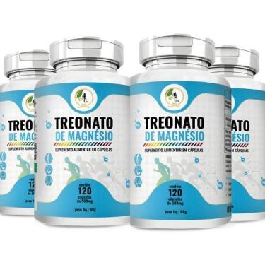 Imagem de Kit C/4 Magnésio Treonato 500mg - 120 Cáps - Fits Life