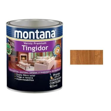 Imagem de Verniz Para Madeira Tingidor Montana 900ml Escolher Cor, Castanho