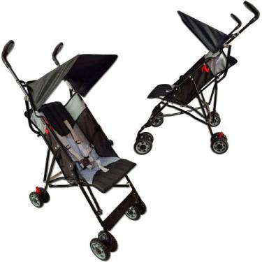 Imagem de Carrinho De Bebê Passeio Estilo Guarda Chuva Compacto Turim Preto - Ba