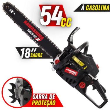 Imagem de Motosserra À Combustão Kawashima KCS580E 2 Tempos 54cc Ergonômica Com 