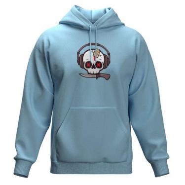 Imagem de Blusa Moletom Fechado Com Capuz E Bolso Canguru - Relaxado, Azul bebê,