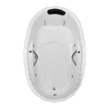 Imagem de Banheira Retangular Lotus COMPLETA com hidro - LineaPlas, 1,80X1,20X0,