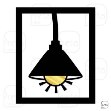 Imagem de Quadro de Parede Decoração Luminária Abajur Mdf 6mm 50x41cm - Linha Pr