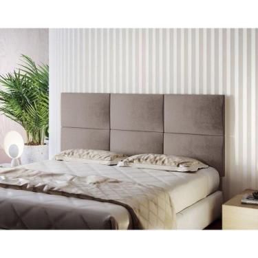 Imagem de Painel Estofado Casal San Miguel Rufato Linho Rustico - MOVEIS RUFATO