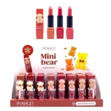 Imagem de PINK21 BATOM MATTE MINI BEAR CS4521 24UN+PV DISPLAY