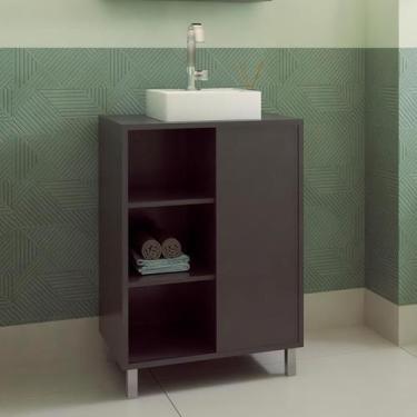 Imagem de Gabinete de Banheiro com Cuba Julia I 1 PT Grafite - Modern