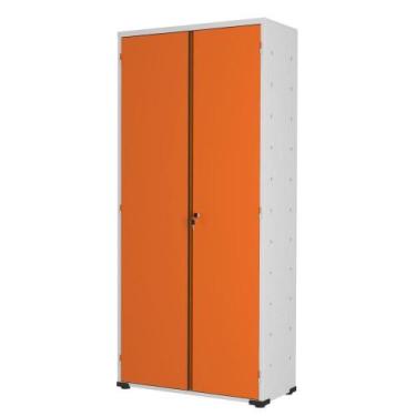Imagem de Armário Aço Escritório Fechadura 4 Prateleiras Ea301 Laranja - ELITE A