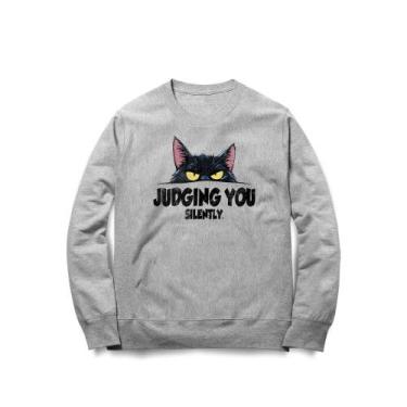 Imagem de Moletom Judging You Silently Studio Geek, 3G, Mescla cinza