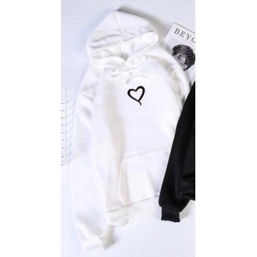 Imagem de Moletom Canguru Coração Tumblr Blusa De Frio Unissex - SEMPRENALUTA , 