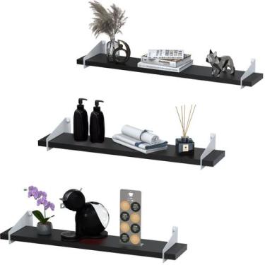 Imagem de 3 Prateleiras Suspensa Multiuso 60Cm Para Sala Quarto SF BP - ShopFort
