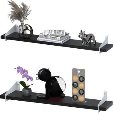 Imagem de 2 Prateleiras Suspensa Multiuso 60Cm Para Sala Quarto SF B - ShopForte
