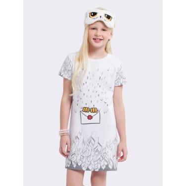 Imagem de Camisola Manga Curta Com Tapa Olho Edwiges - Veggi, Branco, 4, Meninas