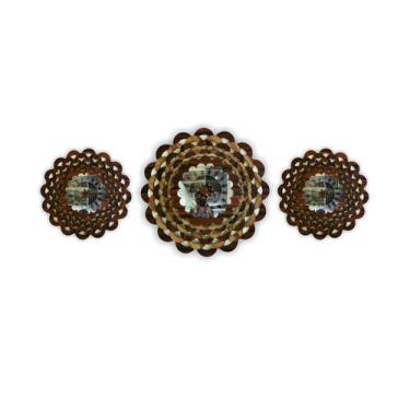 Imagem de Mandala Decorativa Ambiente Sala Quarto Kit 3 Pçs 38172 - CREATUS, mar