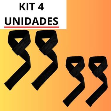Imagem de Kit 4 UNIDADES Tala Straps Profissional 100 Algodão Exercício Funciona
