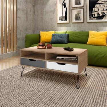 Imagem de Mesa de Centro Estocolmo Carvalho/Branco/Grafito